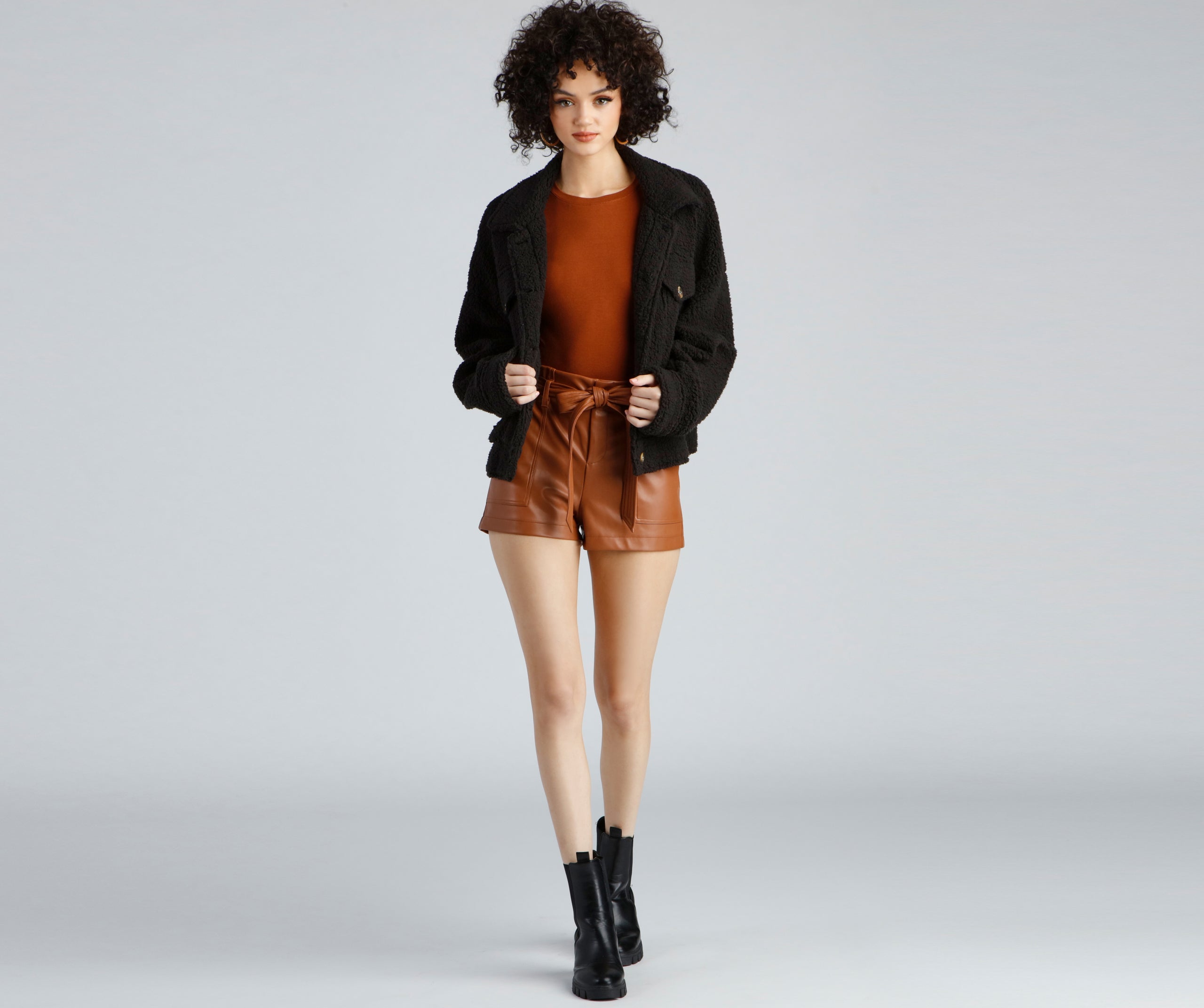 Cozy Moment Sherpa Knit Shacket - Image 4