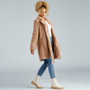 Elevated Glamour Faux Fur Longline Jacket