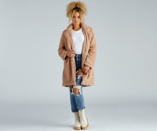 Elevated Glamour Faux Fur Longline Jacket - Image 4
