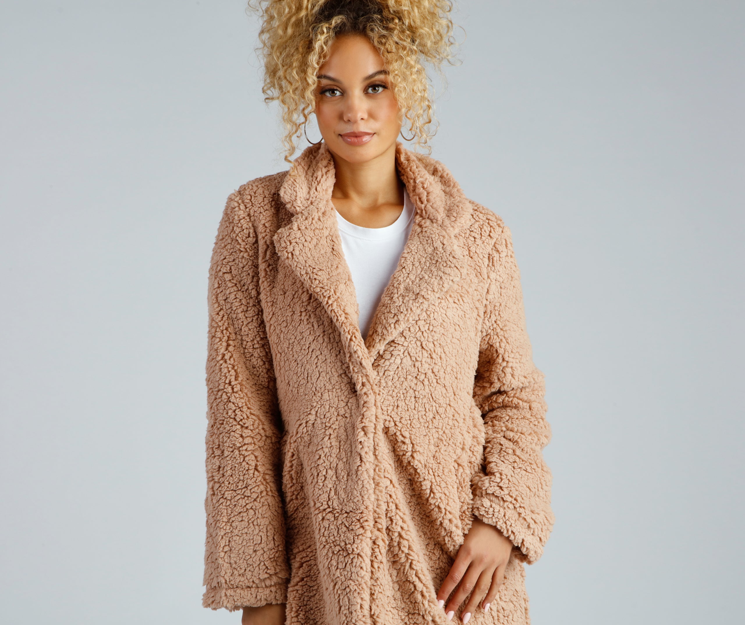 Elevated Glamour Faux Fur Longline Jacket - Image 5