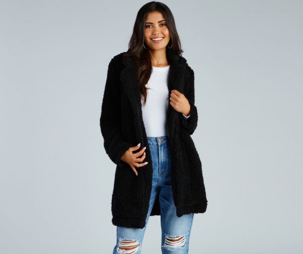 Elevated Glamour Faux Fur Longline Jacket - Image 6