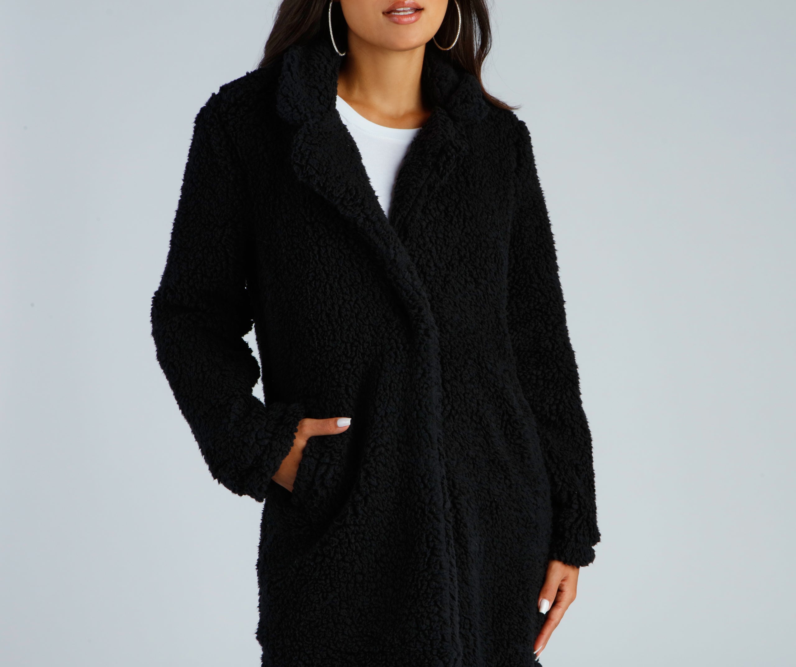 Elevated Glamour Faux Fur Longline Jacket - Image 8