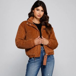 Trend Alert Corduroy Puffer Jacket