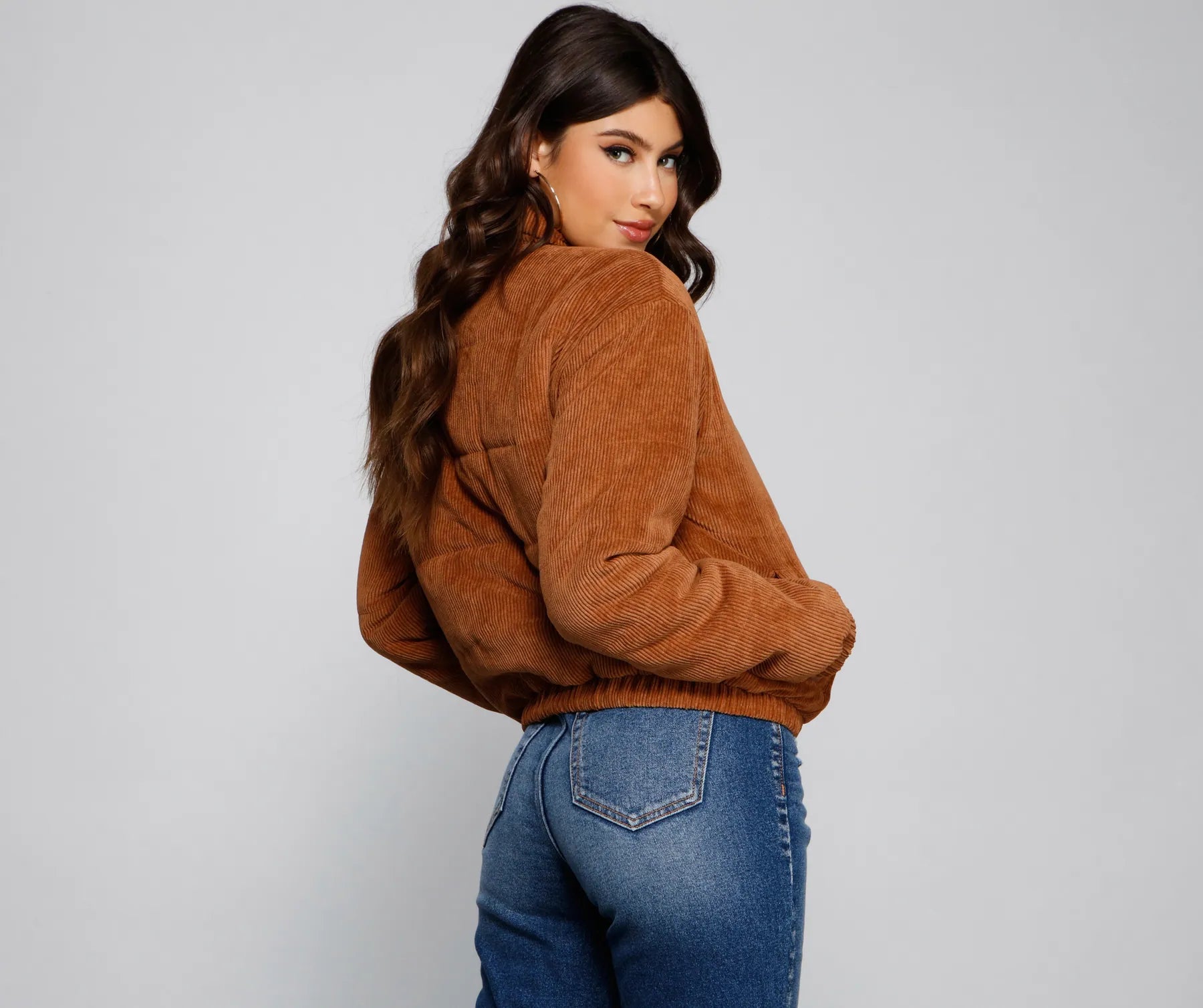 Trend Alert Corduroy Puffer Jacket - Image 2