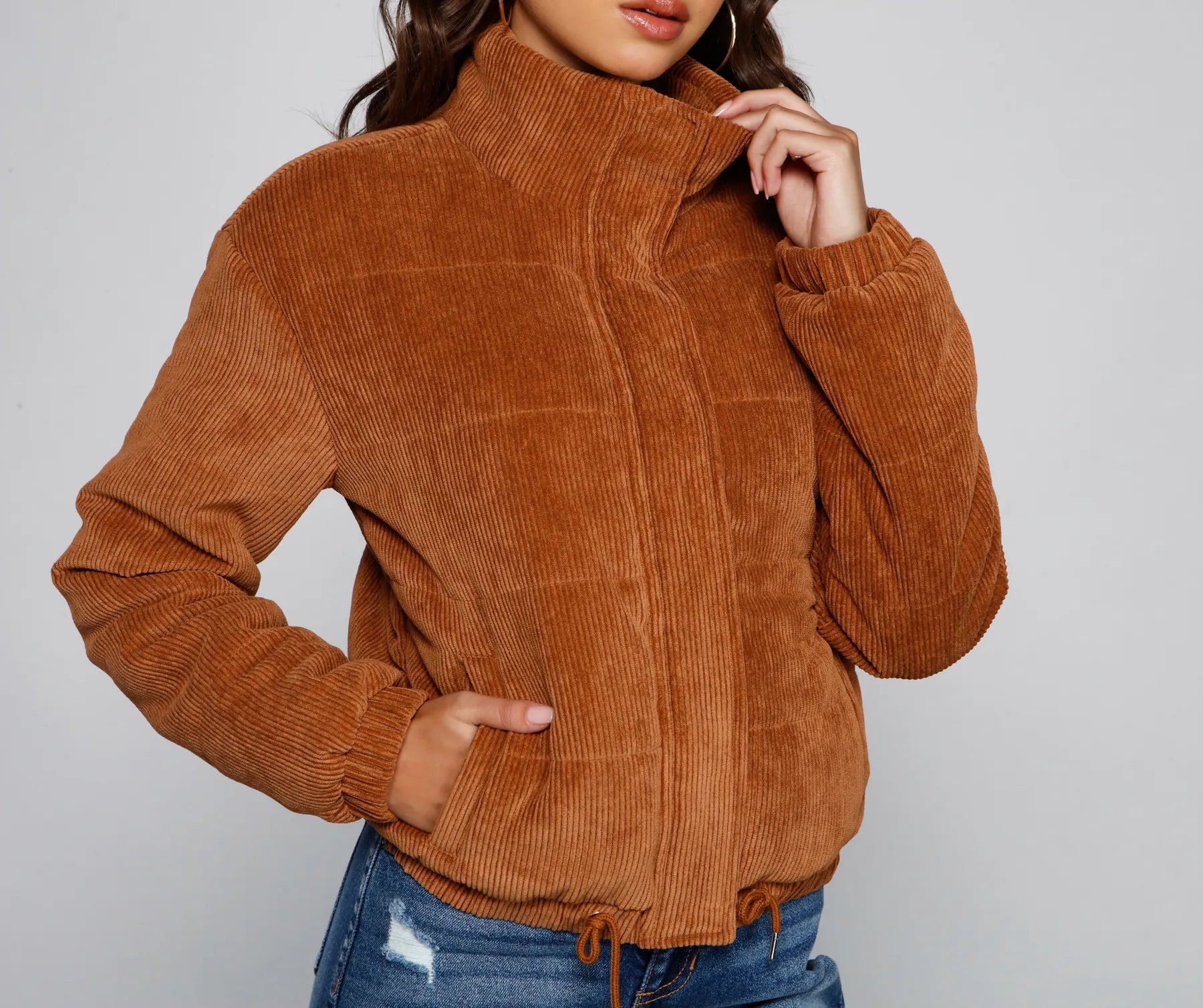 Trend Alert Corduroy Puffer Jacket - Image 3