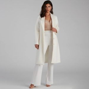 Winter Beauty Wool Trench Coat
