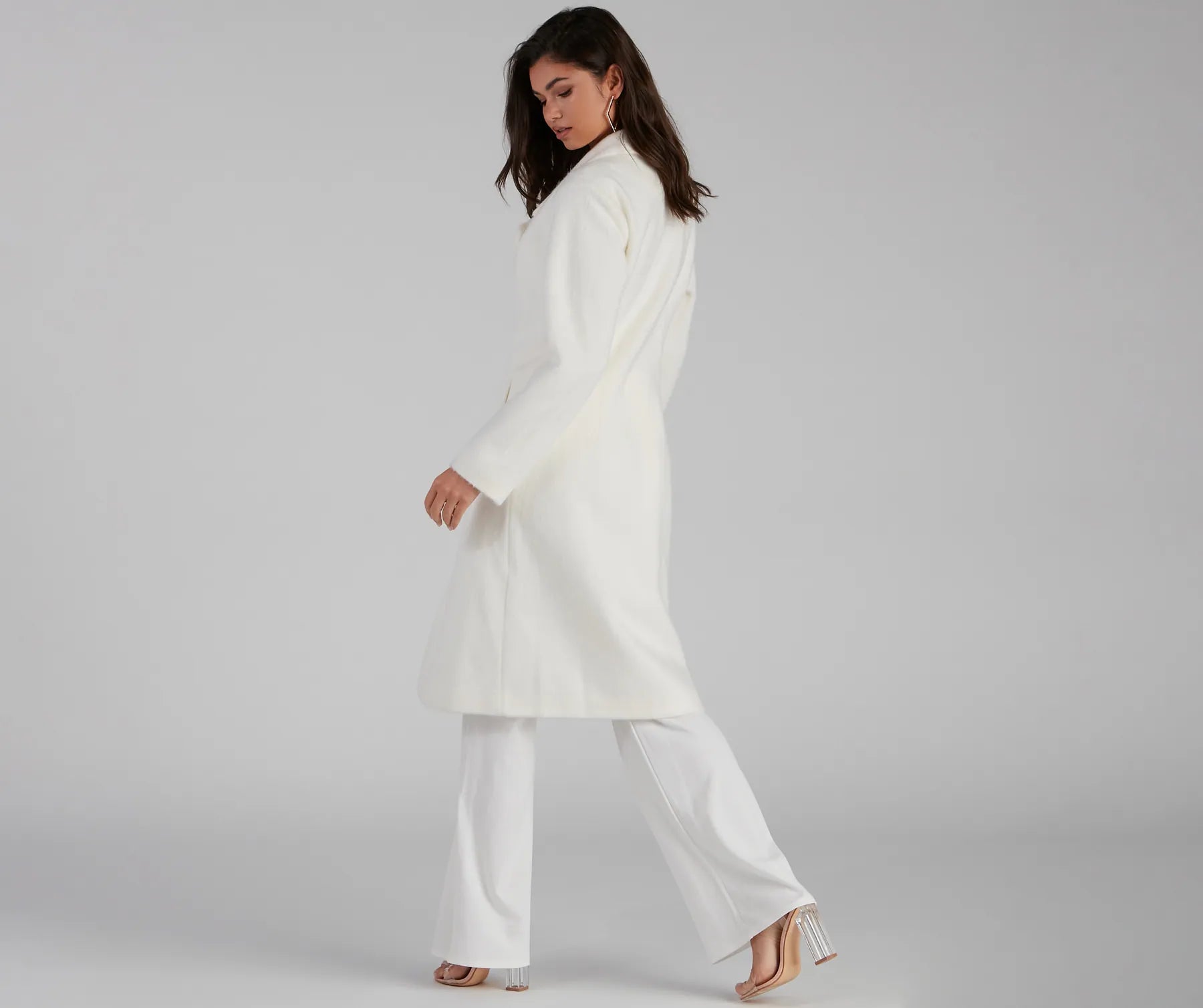 Winter Beauty Wool Trench Coat - Image 2