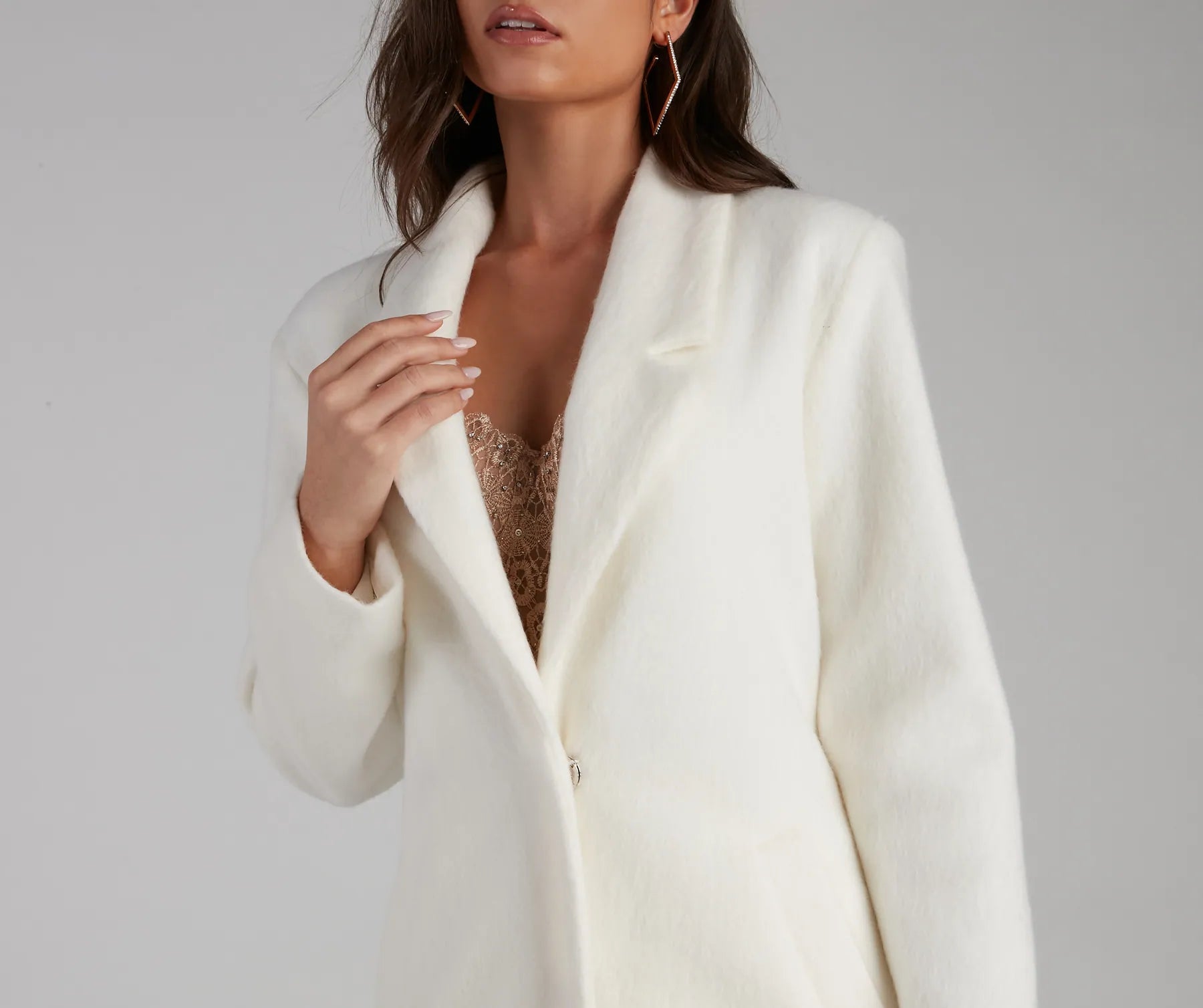 Winter Beauty Wool Trench Coat - Image 3