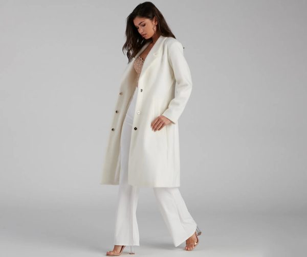 Winter Beauty Wool Trench Coat - Image 4