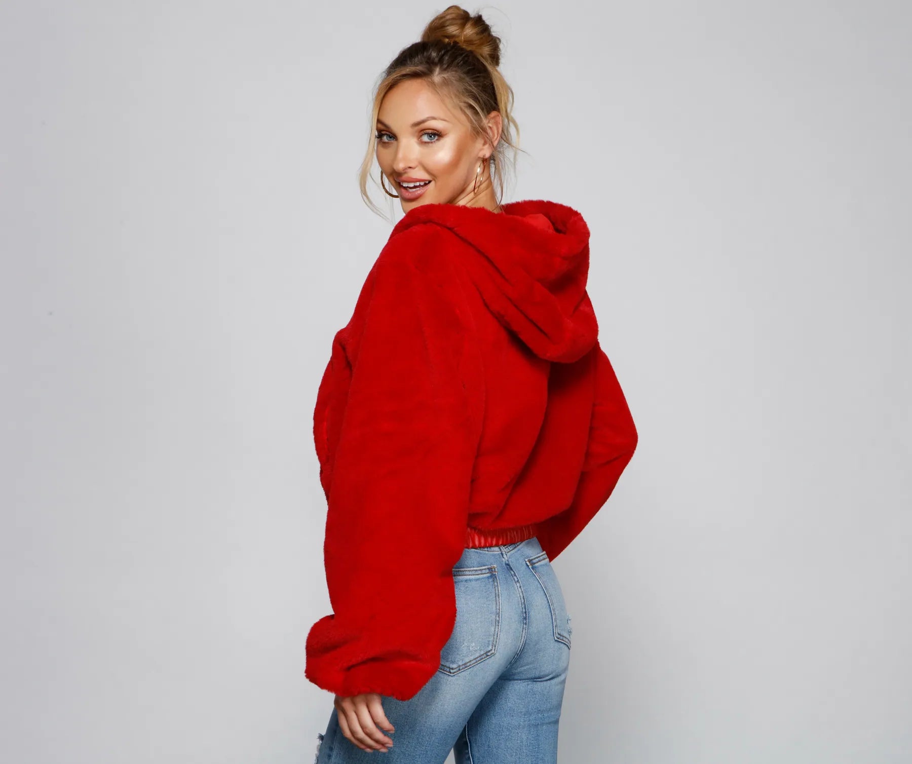 Fuzzy Feels Faux Fur Hoodie - Image 2