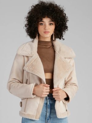 Luxe And Chic Sherpa Moto Coat