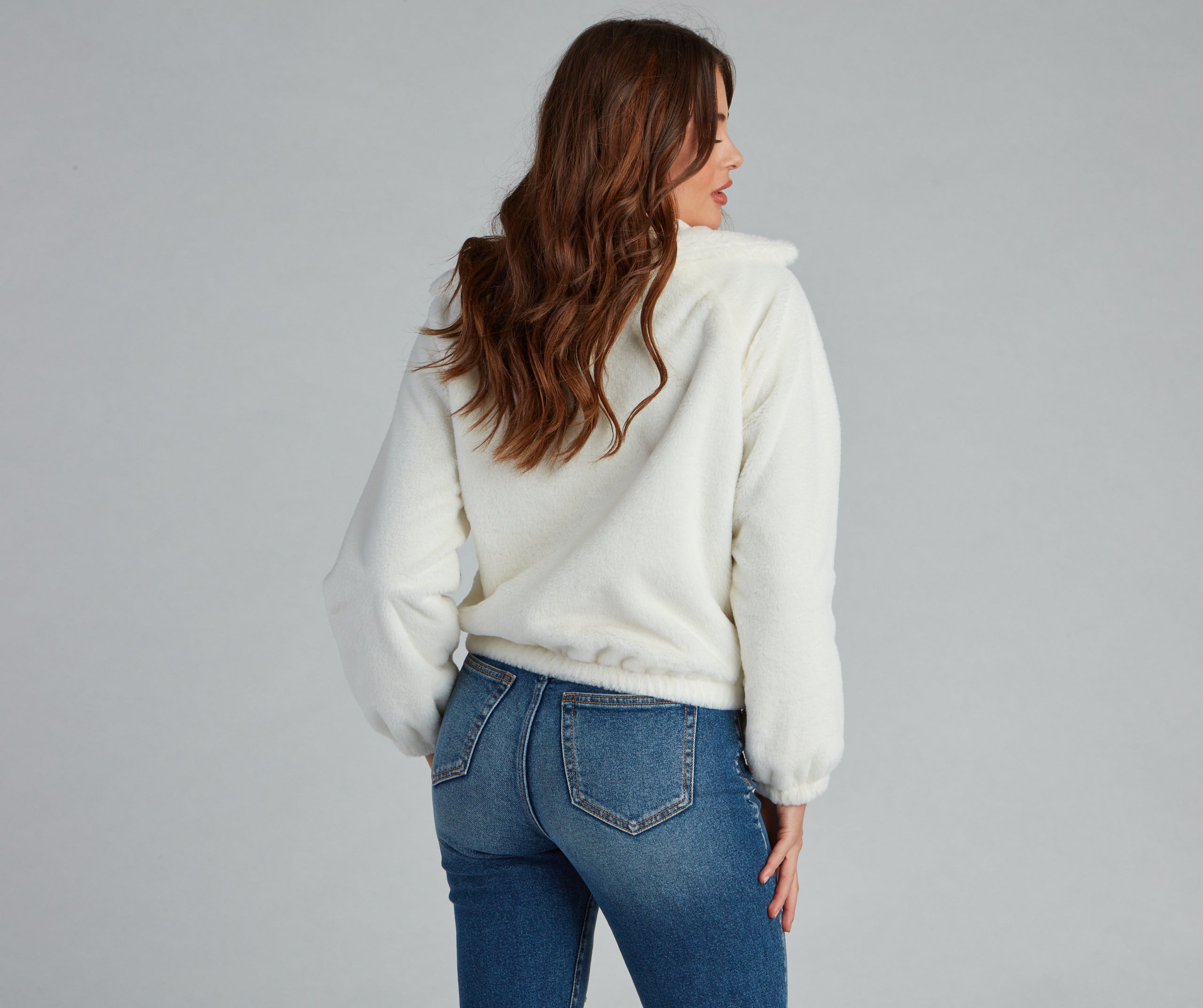 Cuddle Up Faux Fur Bomber Jacket - Image 10
