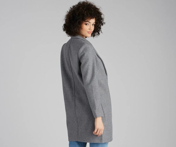 New York Faux Wool Trench Coat - Image 2