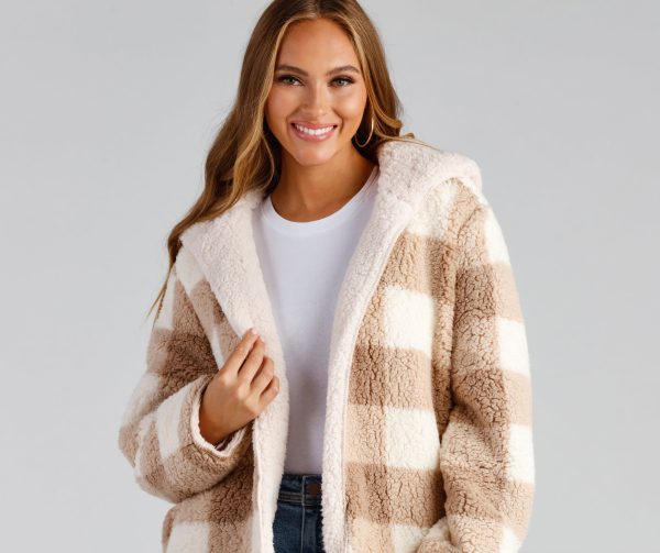 Cuddle Weather Plaid Sherpa Reversible Jacket - Image 5