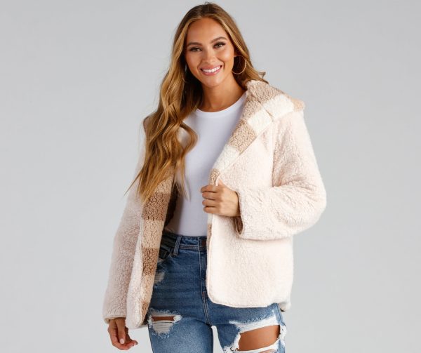 Cuddle Weather Plaid Sherpa Reversible Jacket - Image 6