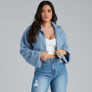 Keep It Chic Sherpa Cropped Jacket