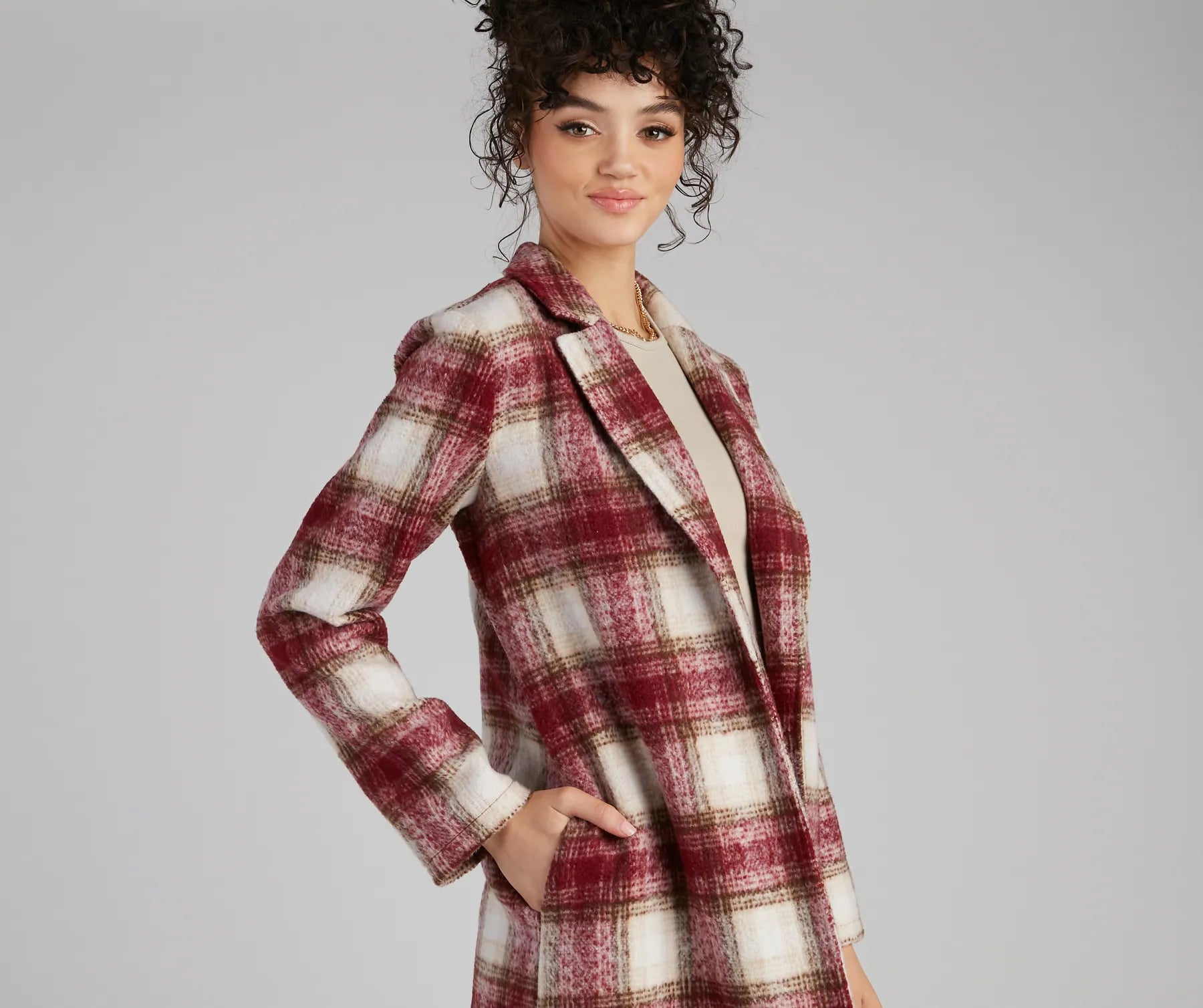 Major Chic Faux Wool Coat - Image 4