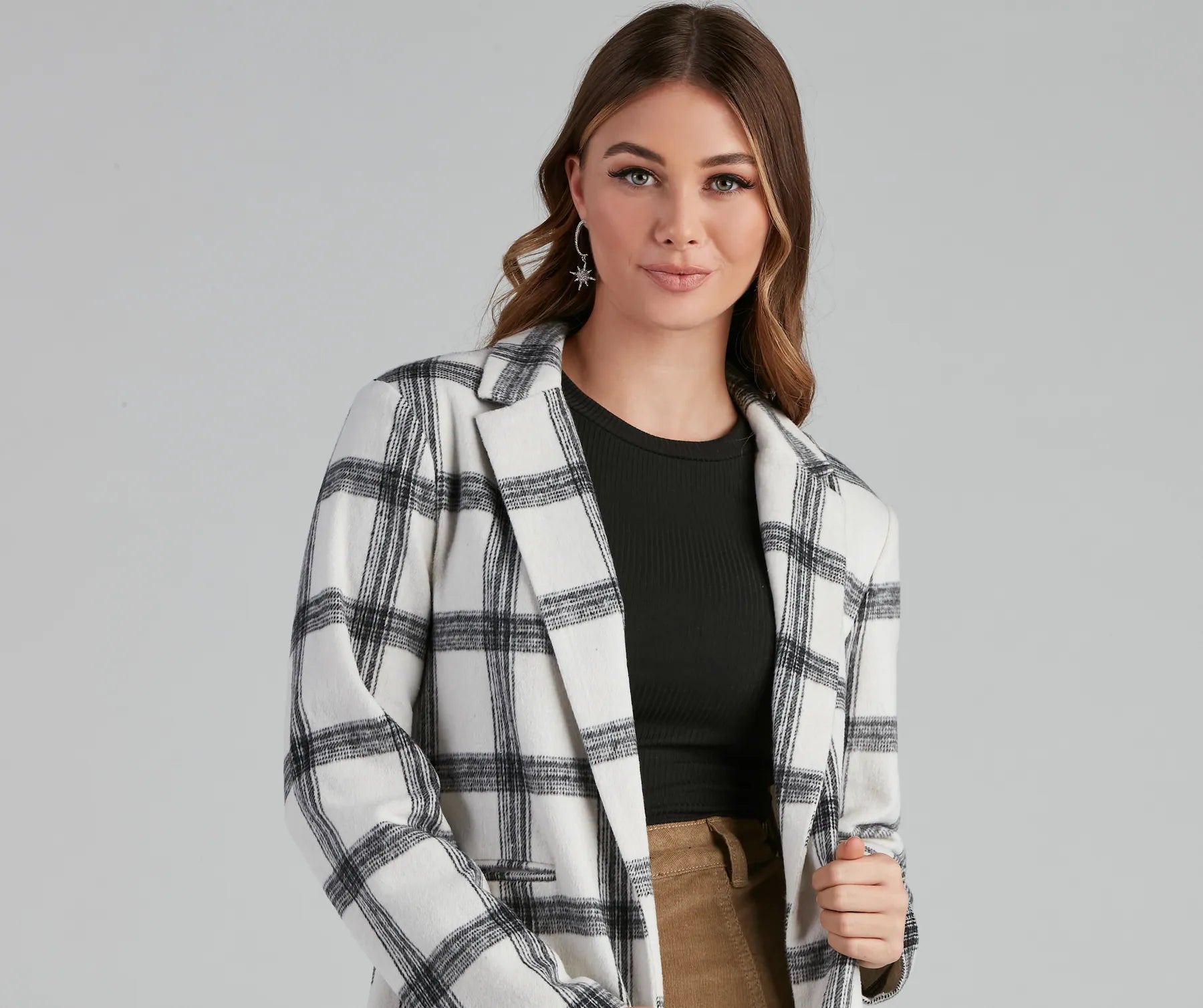Pretty And Posh Plaid Coat - Image 8