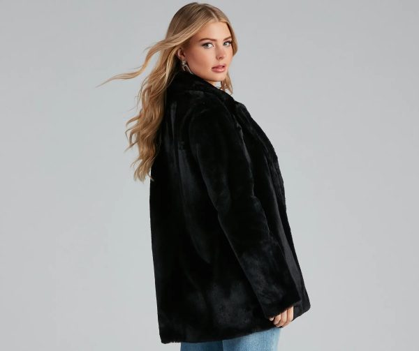 Layered In Luxe Faux Fur Coat - Image 2