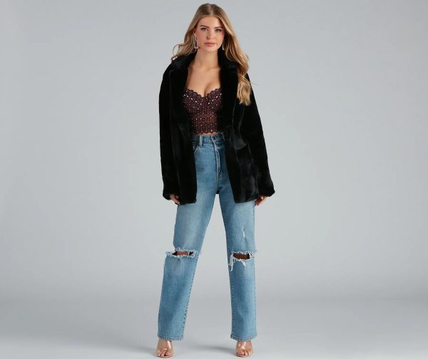 Layered In Luxe Faux Fur Coat - Image 3