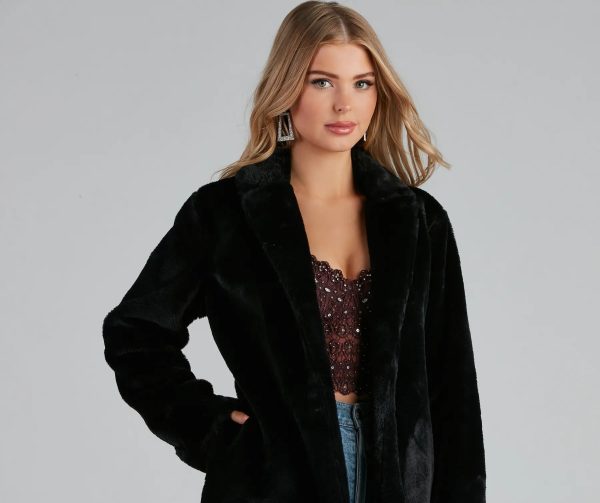 Layered In Luxe Faux Fur Coat - Image 4