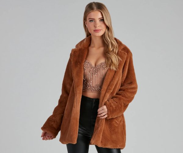 Layered In Luxe Faux Fur Coat - Image 5