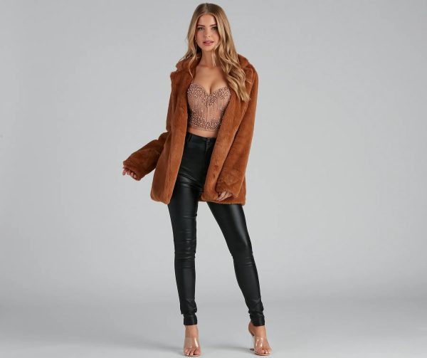 Layered In Luxe Faux Fur Coat - Image 7