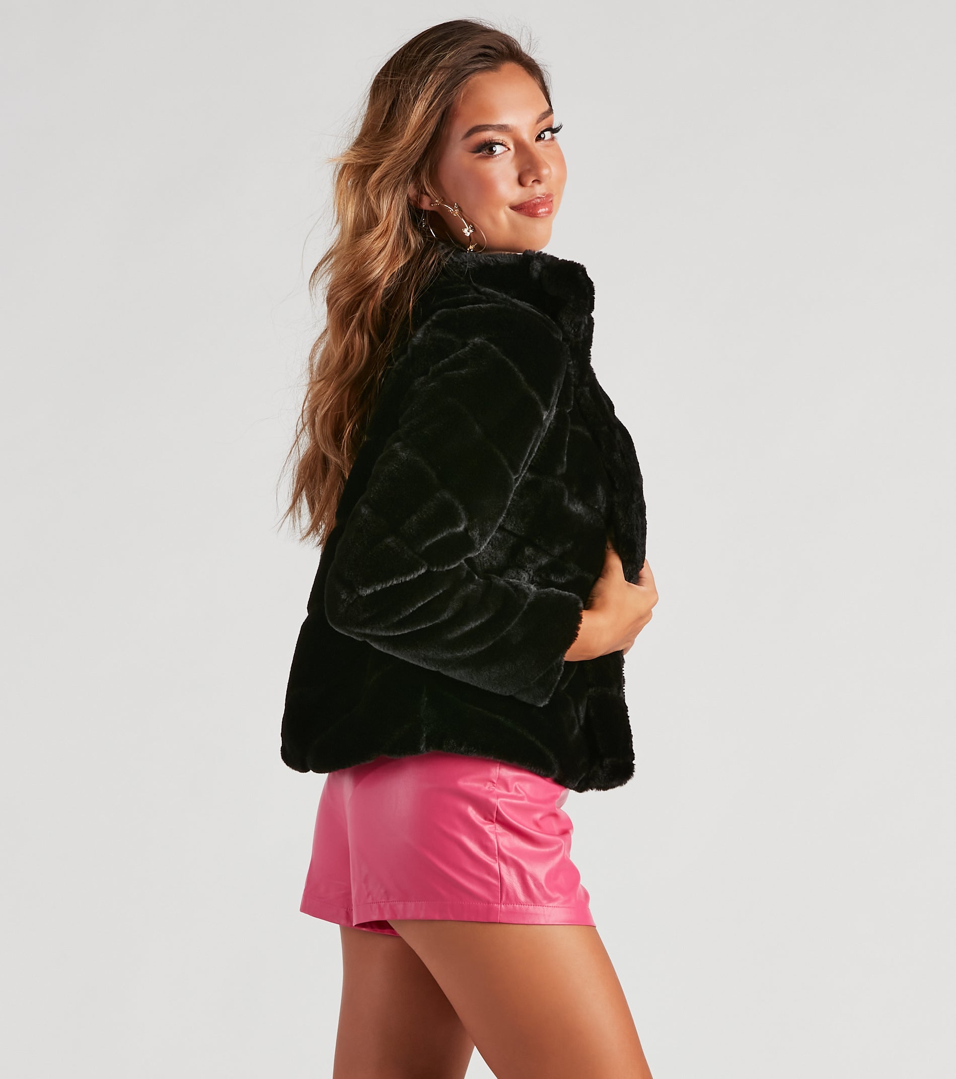Picture This Faux Fur Crop Jacket - Image 6