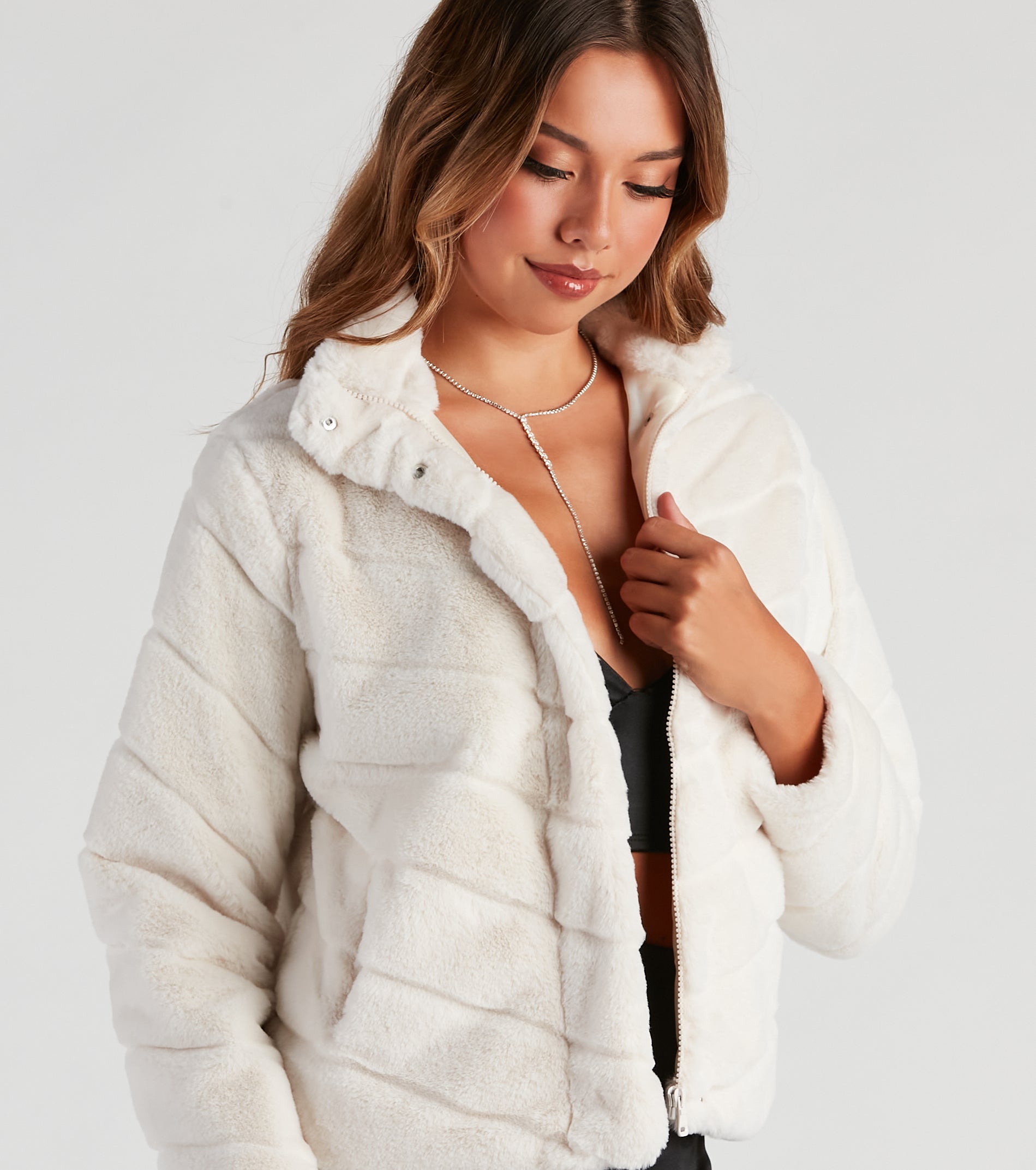 Picture This Faux Fur Crop Jacket - Image 4