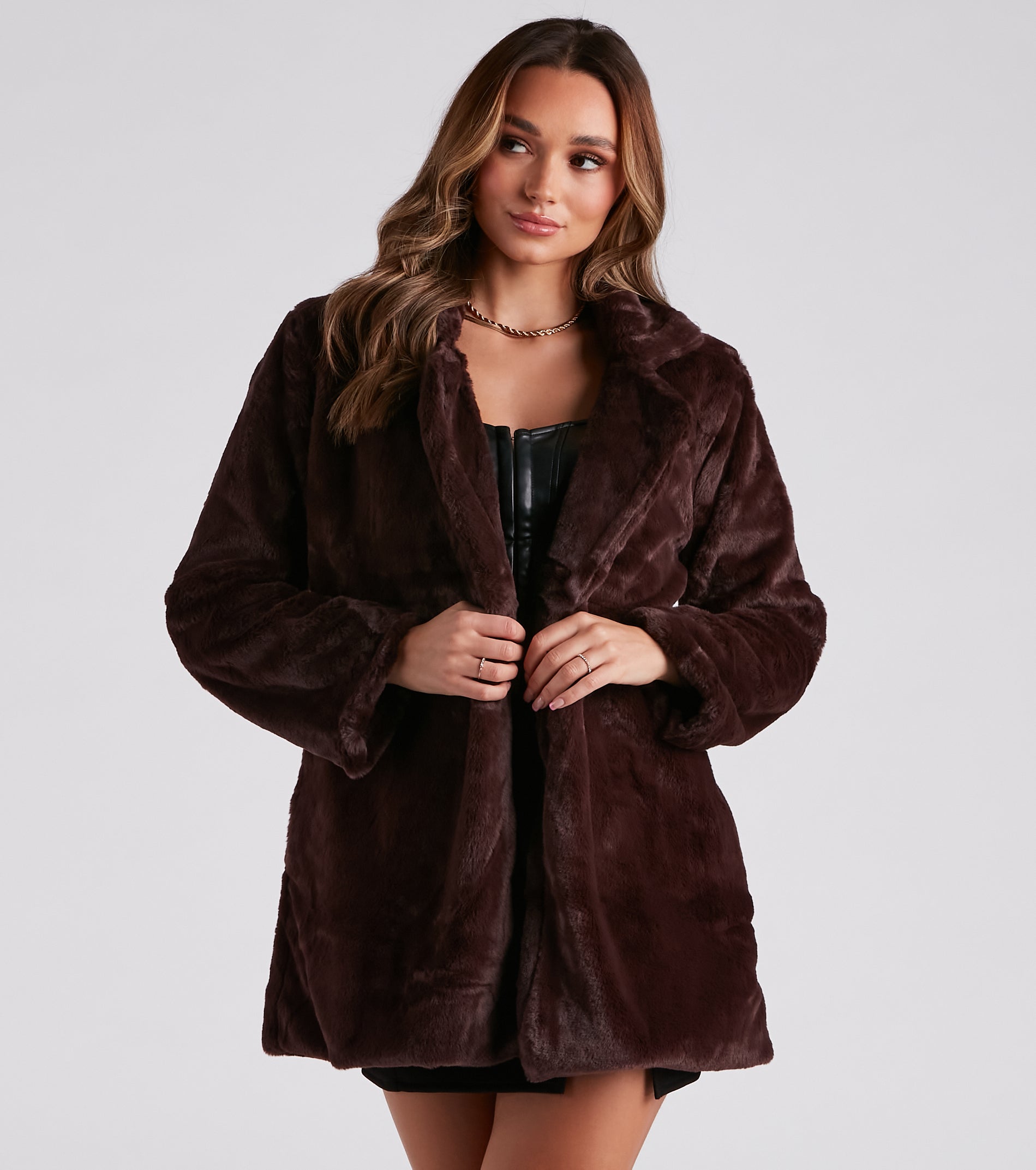 Always Luxe Faux Fur Long Coat - Image 9