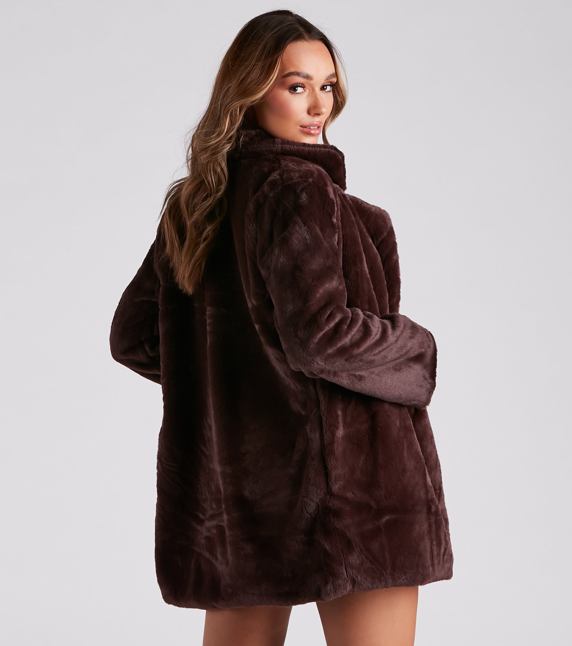 Always Luxe Faux Fur Long Coat - Image 10