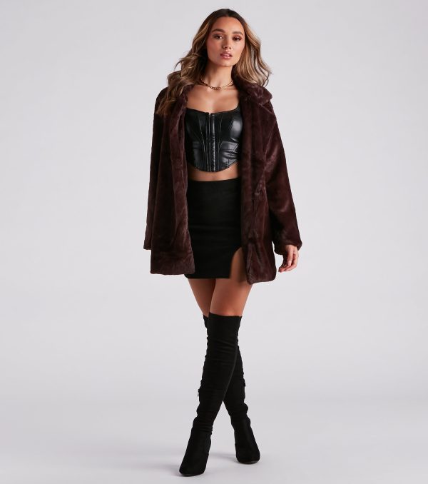 Always Luxe Faux Fur Long Coat - Image 11