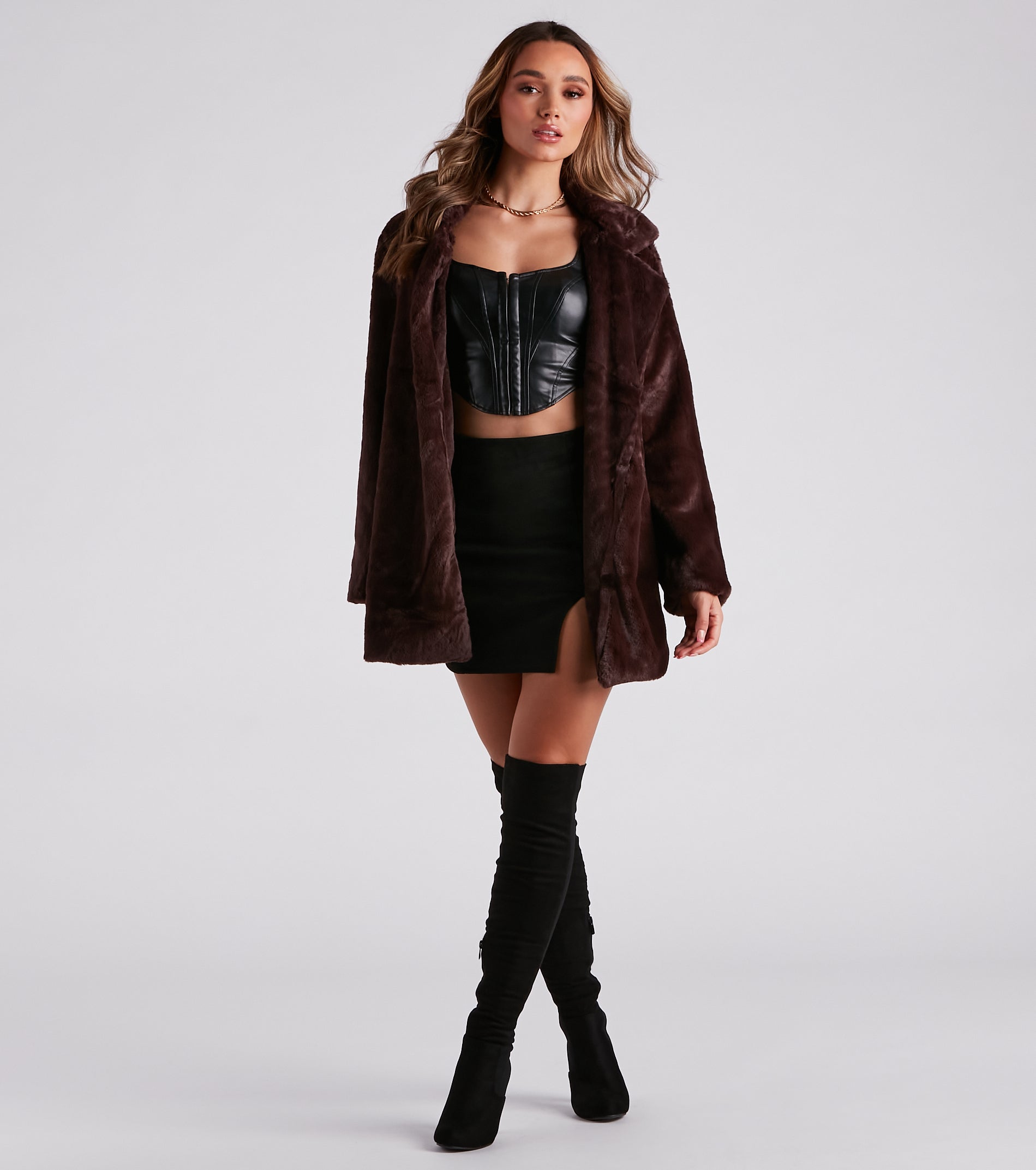 Always Luxe Faux Fur Long Coat - Image 11