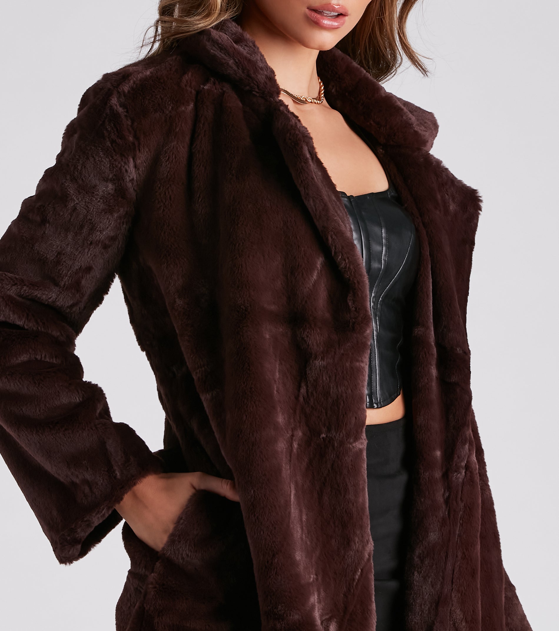 Always Luxe Faux Fur Long Coat - Image 12