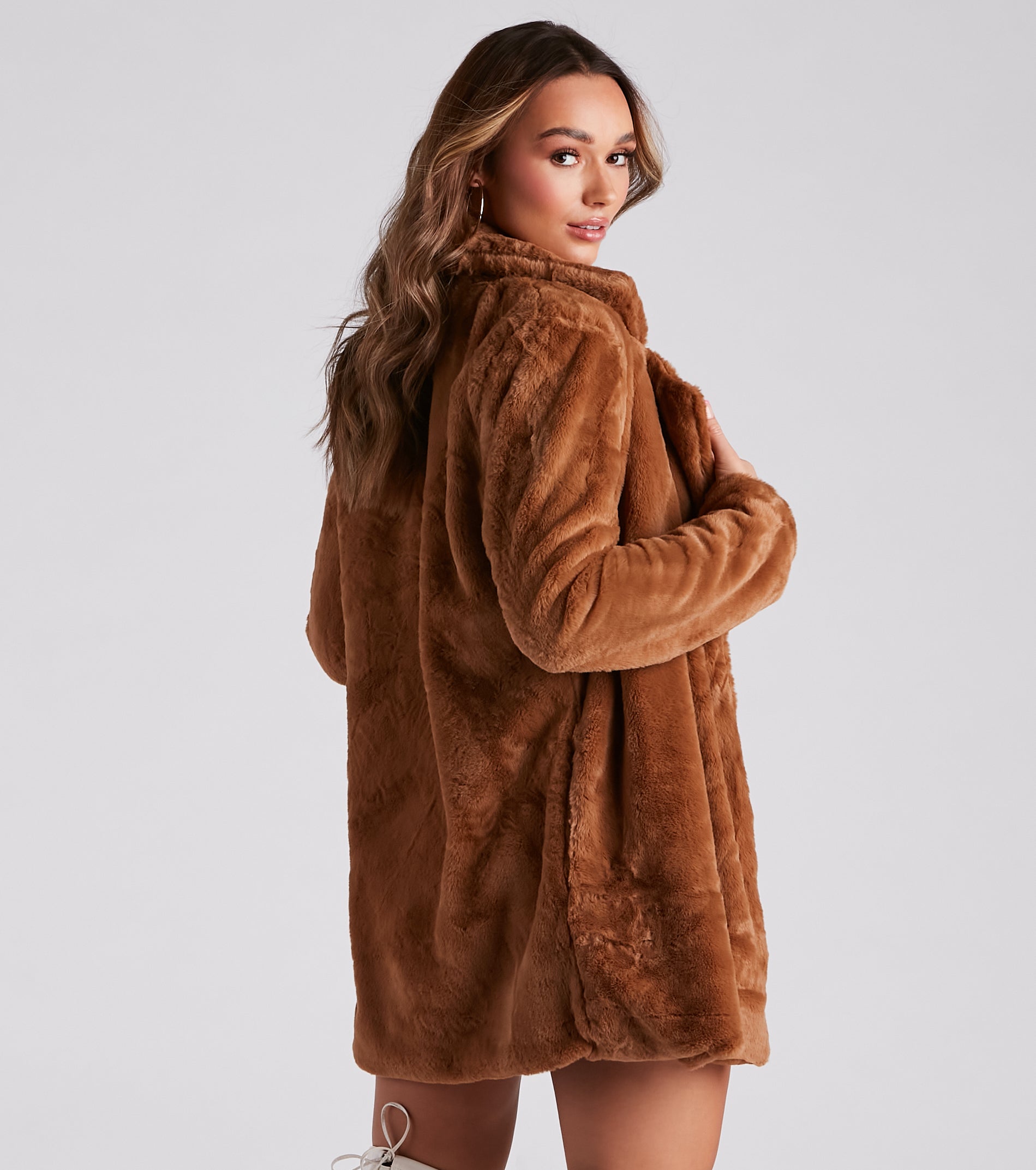 Always Luxe Faux Fur Long Coat - Image 2