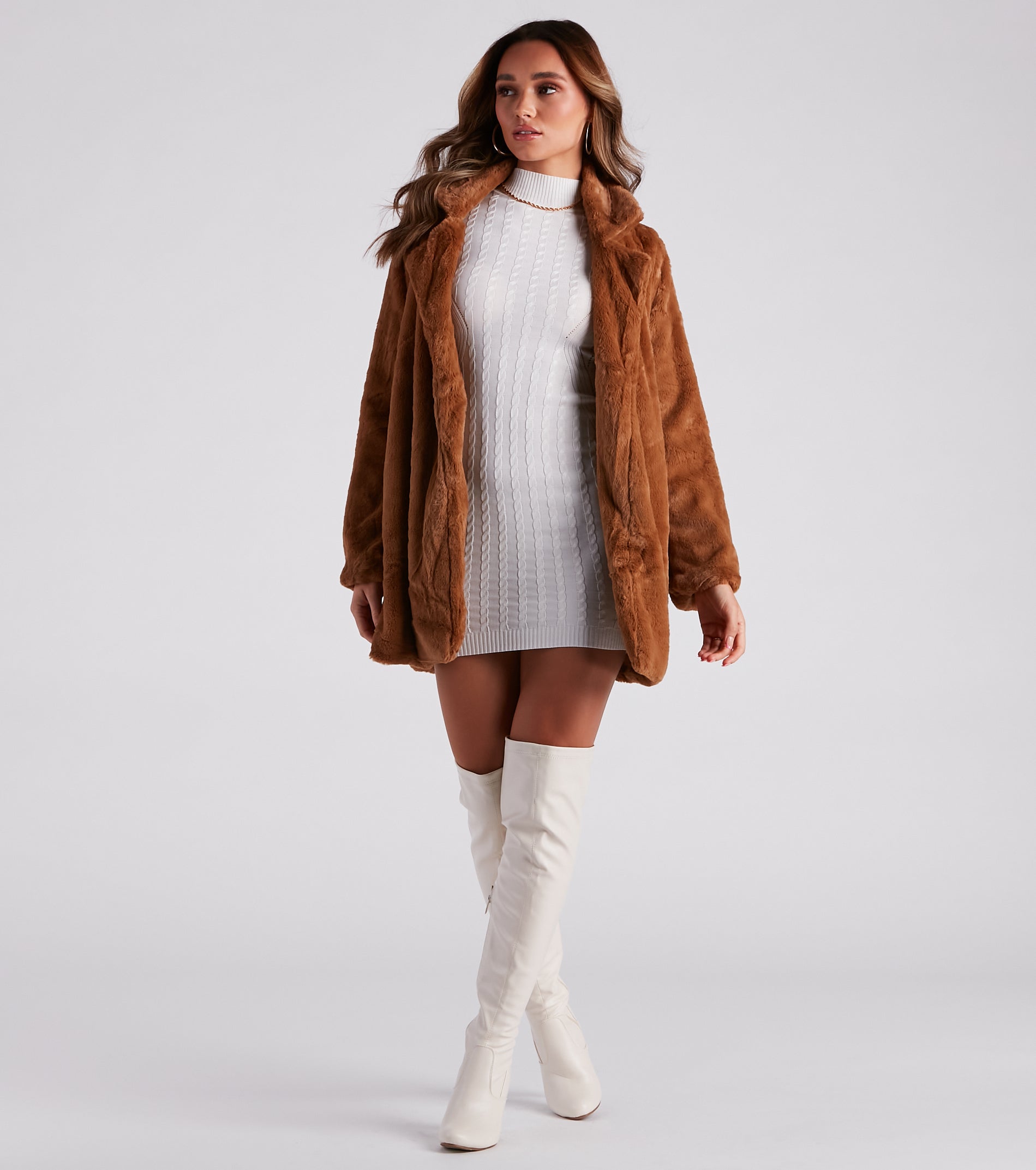 Always Luxe Faux Fur Long Coat - Image 3