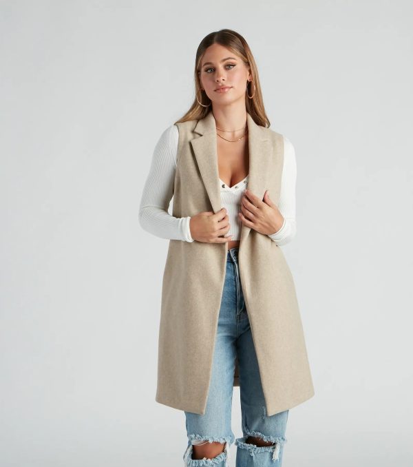 Autumn Chill Faux Wool Vest - Image 5