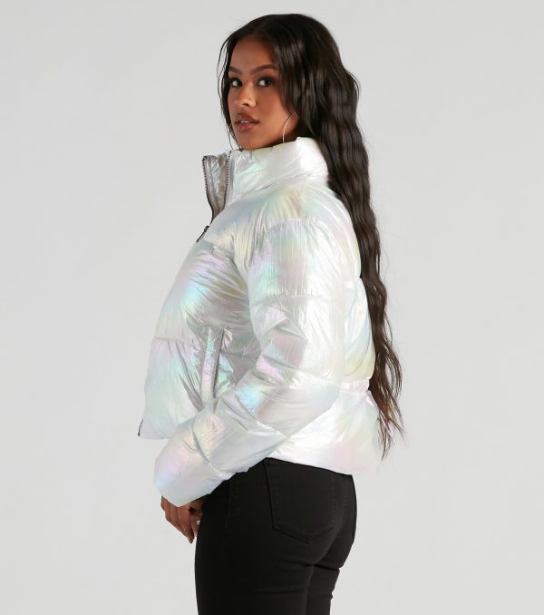 Chromatic Babe Crop Puffer Jacket - Image 2