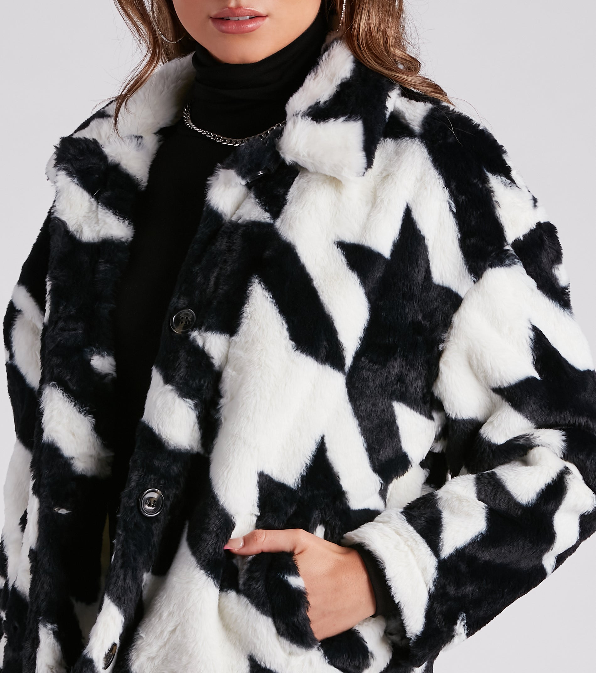 Trendsetting Girl Faux Fur Coat - Image 3