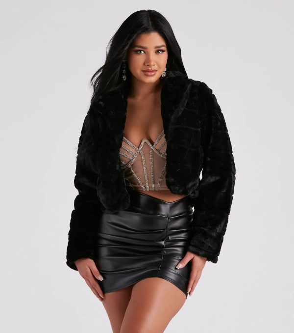 A Fabulous Vibe Faux Fur Crop Jacket - Image 5