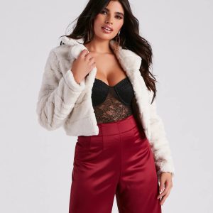 A Fabulous Vibe Faux Fur Crop Jacket