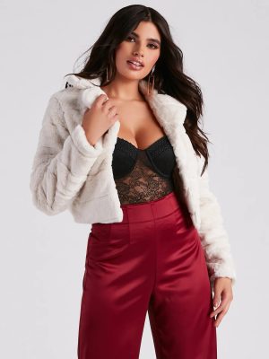 A Fabulous Vibe Faux Fur Crop Jacket