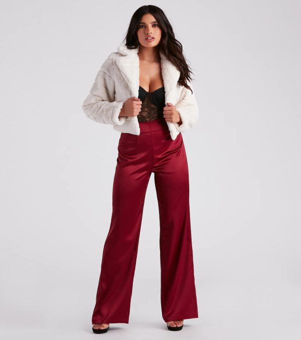 A Fabulous Vibe Faux Fur Crop Jacket - Image 3