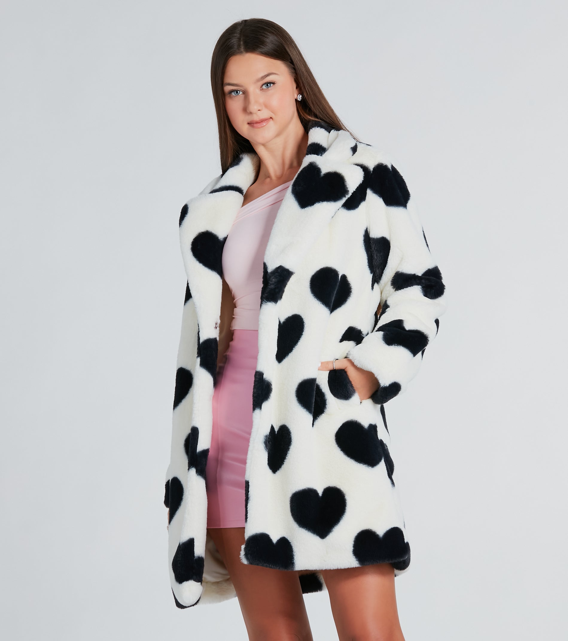 Lovestruck Faux Fur Heart Coat - Image 3