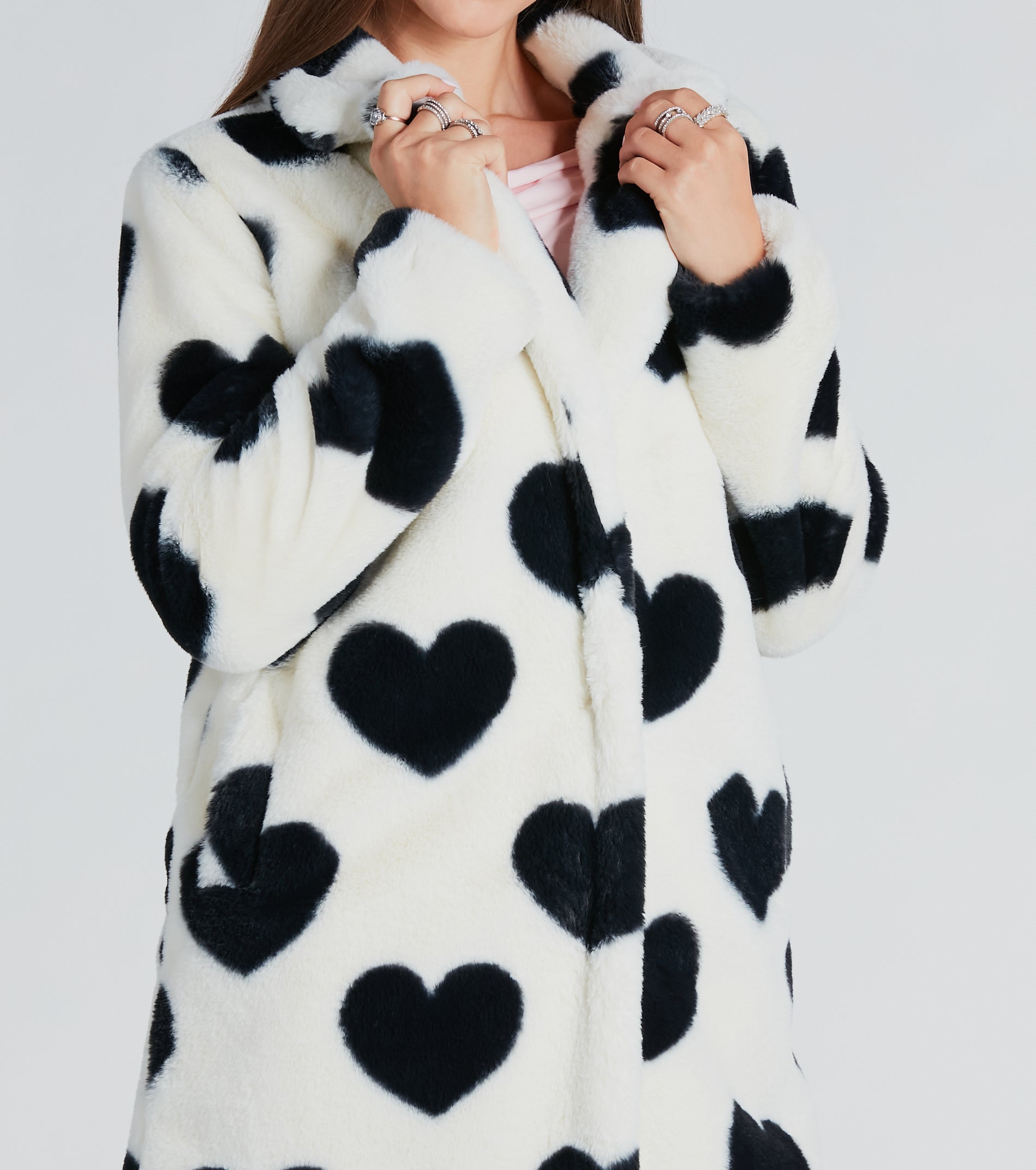 Lovestruck Faux Fur Heart Coat - Image 4