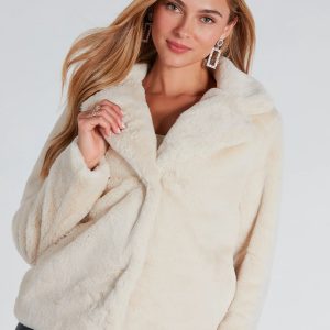 So Fur It Faux Fur Collared Jacket