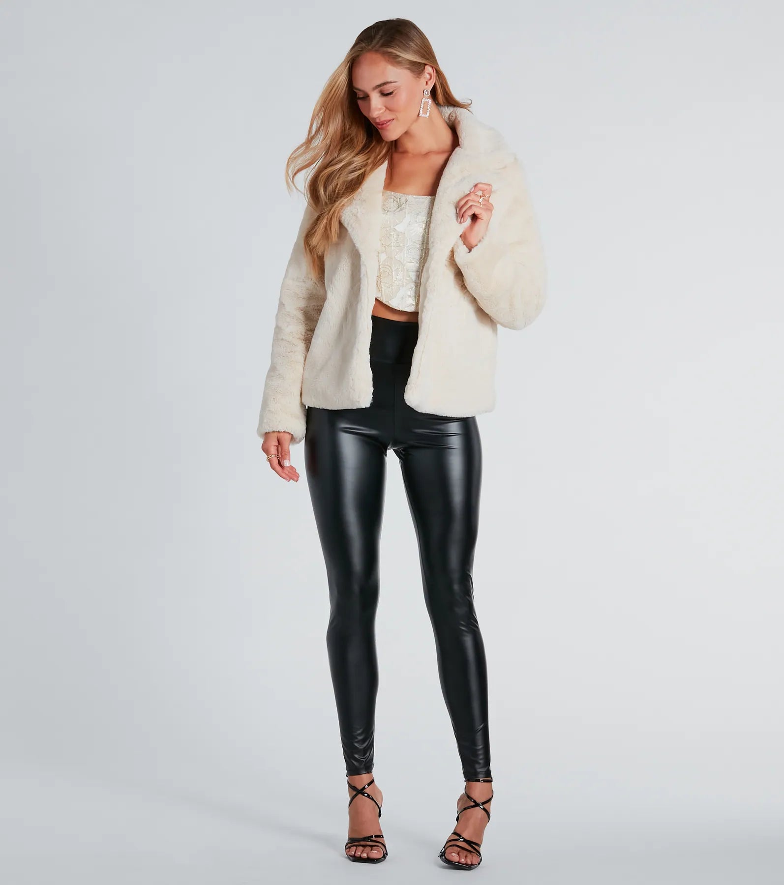 So Fur It Faux Fur Collared Jacket - Image 4