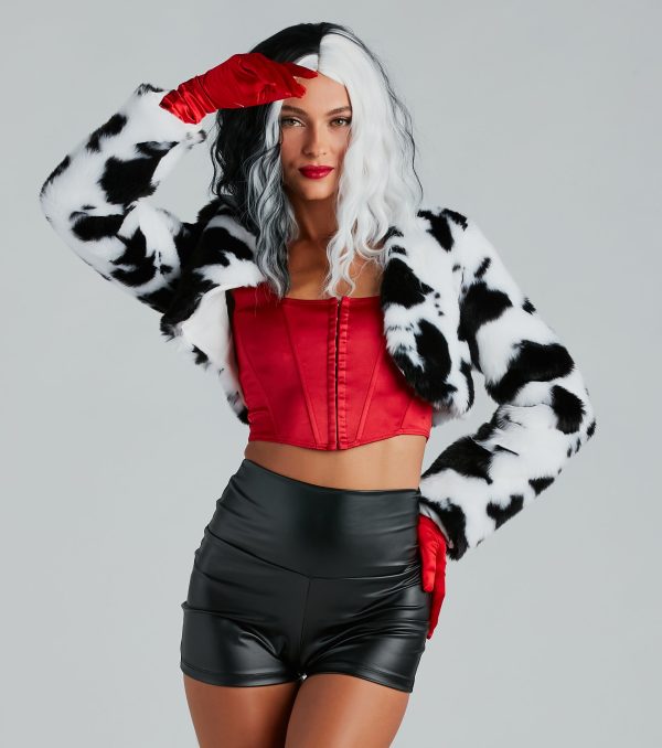 Major Diva Energy Cropped Faux Fur Jacket - Image 3