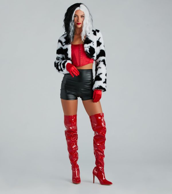Major Diva Energy Cropped Faux Fur Jacket - Image 4