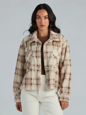 Cozy Days Faux Fur Plaid Shacket